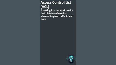 What is an access control list ACL #cybersecurity #technology #education #securityawareness