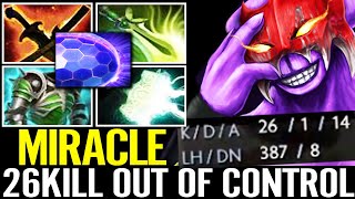 MIRACLE 100% OUT OF CONTROL! Faceless Void Mjollnir 600AS Max Speed 26kill Dota 2 Pro Carry Guide