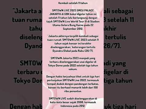 Hal-hal penting soal SMTOWN 2023 SMCU Palace Jakarta #kpop #trending
