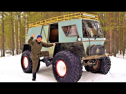ЧУТЬ НЕ СГОРЕЛ! Ставлю ловушки на медведя! Что стало с печкой? На вездеходе в ТАЙГУ…..
