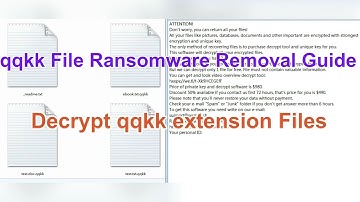 qqkk File Ransomware Removal | Decrypt .qqkk Files