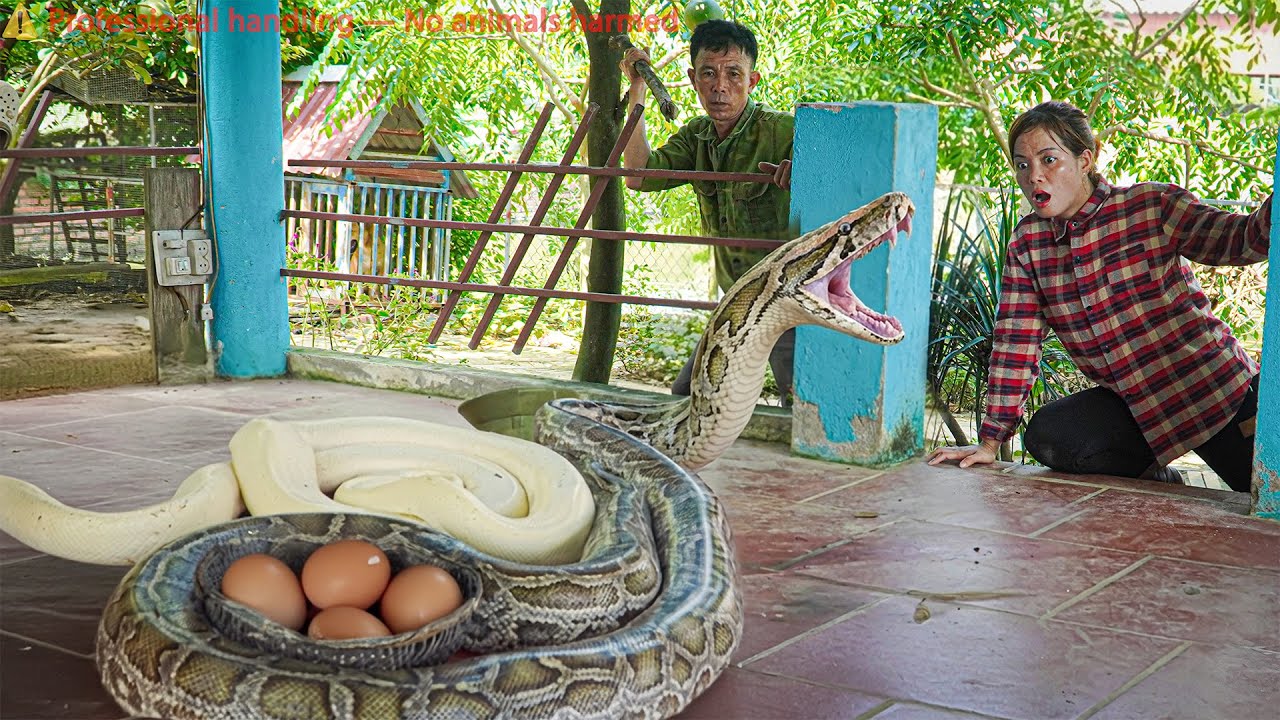 72 Hours on high alert: pair of giant black-and-white pythons break ...