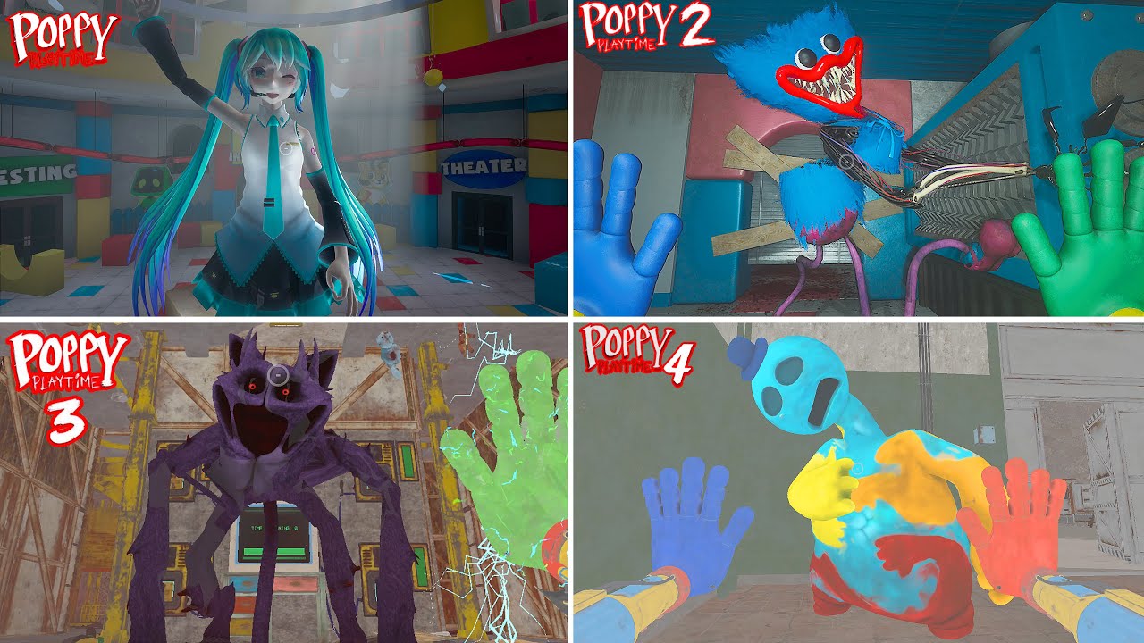 Poppy Playtime FULL GAMEPLAY 1–4 – Scariest Moments Compilation