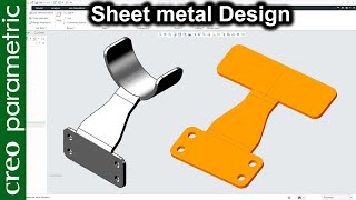 Shaft holder | Sheet metal design in Creo Parametric