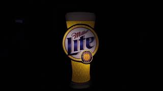 Miller Lite Bubbling Glass Motion Beer Sign by Thor