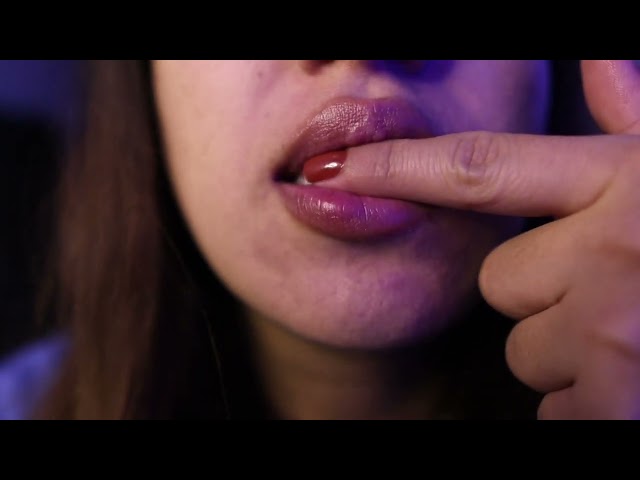 ASMR Spit Painting - Touch your face and mouth sounds (No talking)