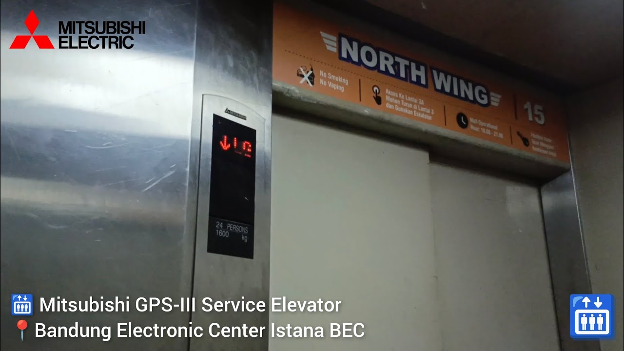 Mitsubishi GPS-III Traction Service Elevator - Bandung Electronic Center, Bandung (North Wing 15)