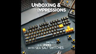 Monka 3087 Pro V2 Mechanical Keyboard: Unboxing & First Impression with Black Yellow Sea Salt Switch