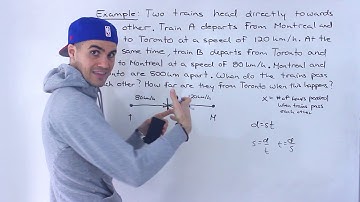 MPM2D (Grade 10 Academic Math) - Linear Systems Word Problem with Speed, Distance, Time