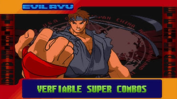 X-Evil Ryu A-Evil Ryu X-ism A-ism Verifiable Super Combos - Street Fighter Alpha 3 SFA3 Upper/Max