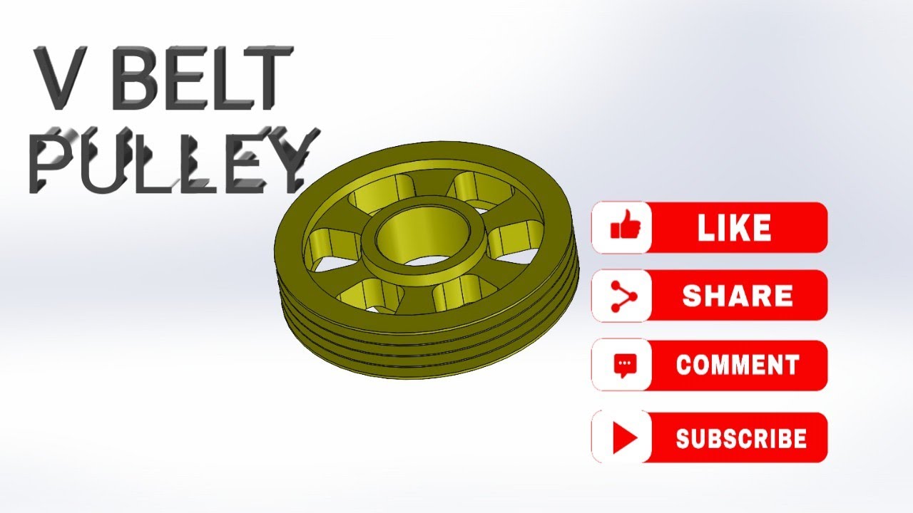 V Belt Pulley In SOLIDWORKS || Solidworks Tutorial 3 || NEC - YouTube