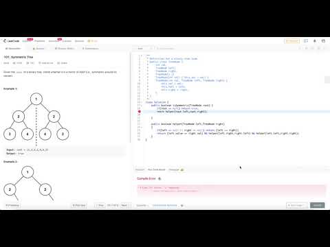 LEETCODE Solution - 101. Symmetric Tree