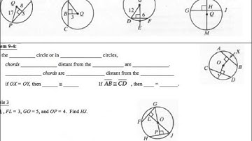 geometry 9-4 concept guide: arcs and chords