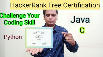 HackerRank free certificate | challenge your Coding Skill