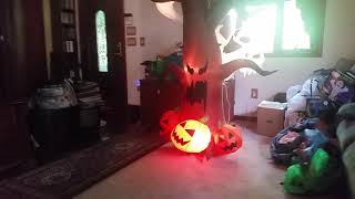 Gemmy Halloween inflatable 2012 6ft tree with ghosts and pumpkins review
