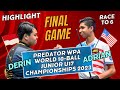 Highlight final game  derin asaku sitorus vs adrian prasad  predator wpa world junior 10 ball u17