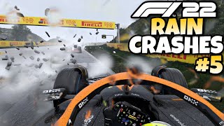 F1 22 RAIN CRASHES #5