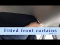 Fitted front curtain for a minivan camper van: part 1