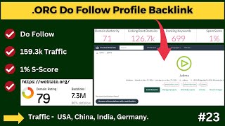 Create Very High Quality .ORG Do Follow Profile Backlink | How to Create Do Follow Backlink