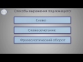 Русский 8 Главные члены предложения  Подлежащее