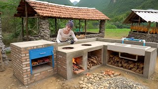 Download Lagu Building a Brick Kitchen in the New House After Many Years of Life in the Forest MP3