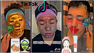 💫✨Asmr Skincare—🧖🛀Wife doing husband skincare🧼🛁#asmr#douyin#skincare#cutecouple✨🌸|pt1