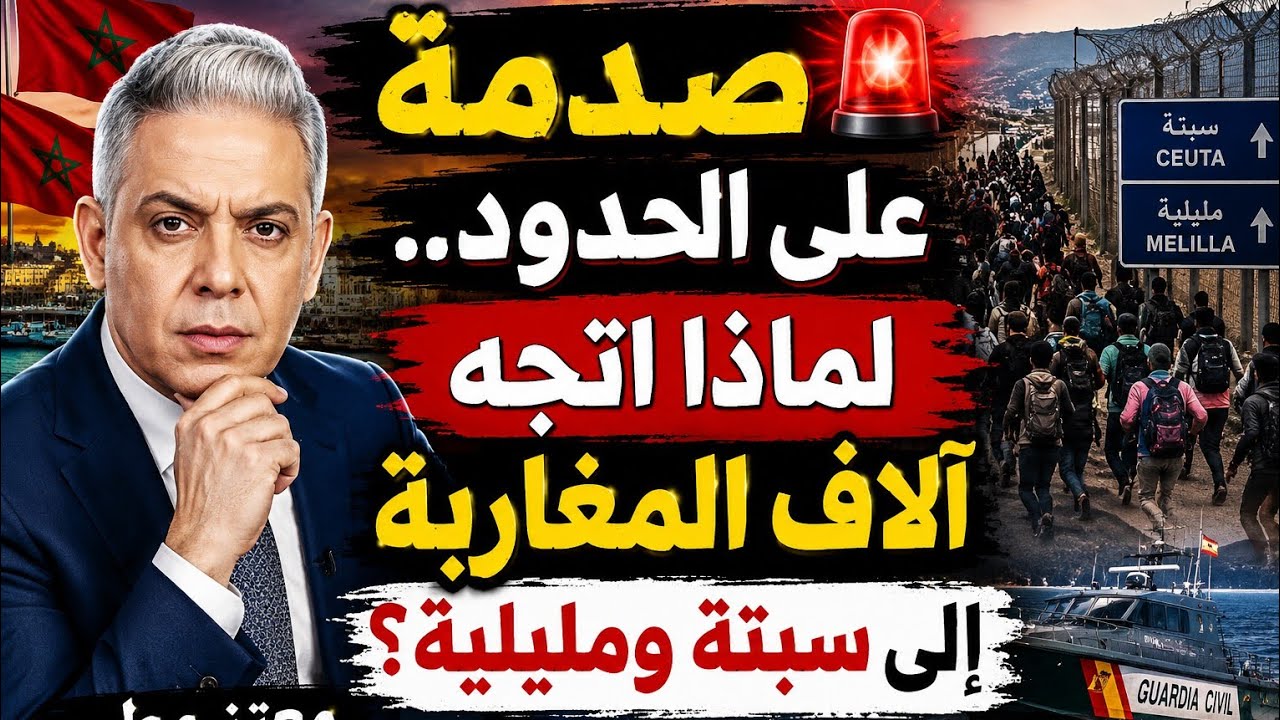 #معتز_مطر 50 ألف مغربي!! 😱ماذا يحدث في سبتة ومليلية؟!!!!
