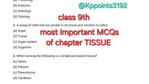 📚 “Top 50 MCQs of Tissues | Class 9 NCERT Biology | Full Chapter Revision”,#ncert ,#9thclassexam2025