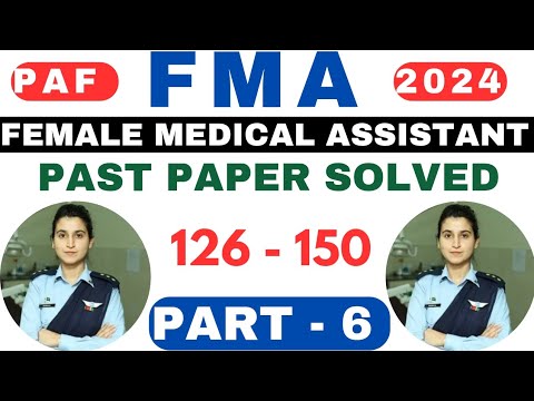 Example Paf Medical PAF FMA female medical assistant past paper McQs with answers |PAF ...