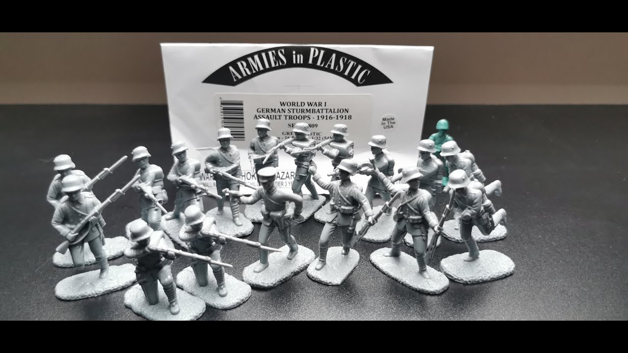 Armies in plastic WW1 German stormtroopers toy soldiers review YouTube
