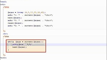 PHP-MYSQL - 06 Kontrol Yapıları & Döngüler: 06 Dizi İşaretçileri