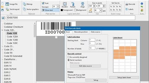 How to print barcode labels