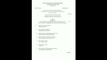 b.ed 2nd semester questions 2023 course 1.2.3(1st)half.