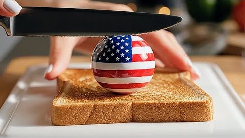 Spread Flag Spheres on Toast🍞 | The Most Satisfying & Relaxing AI ASMR