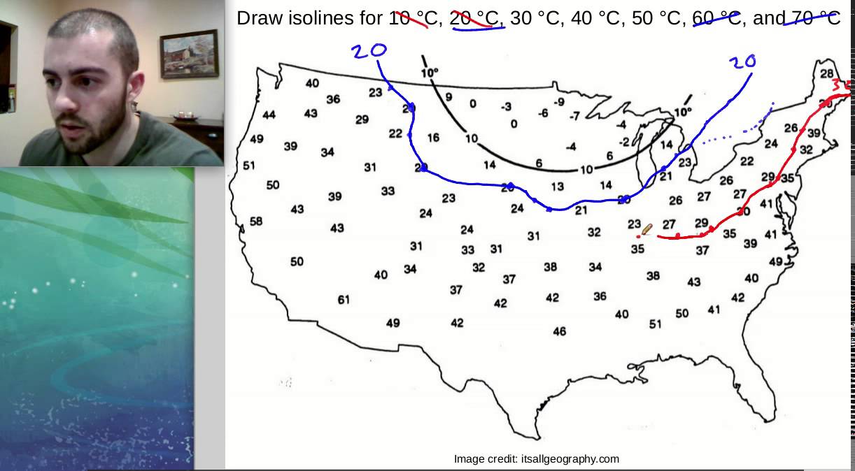 Drawing Isolines Worked Example - Middle School Science - YouTube