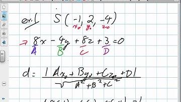 Distance Between a Point and  Plane Grade 12 Calculus Lesson 9 6 9:12:12