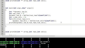 Dynamic Two Dimensional Arrays! C Tutorial 13