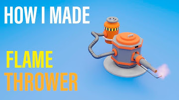 Flamethrower boom beach 3d modelling in blender tutorial