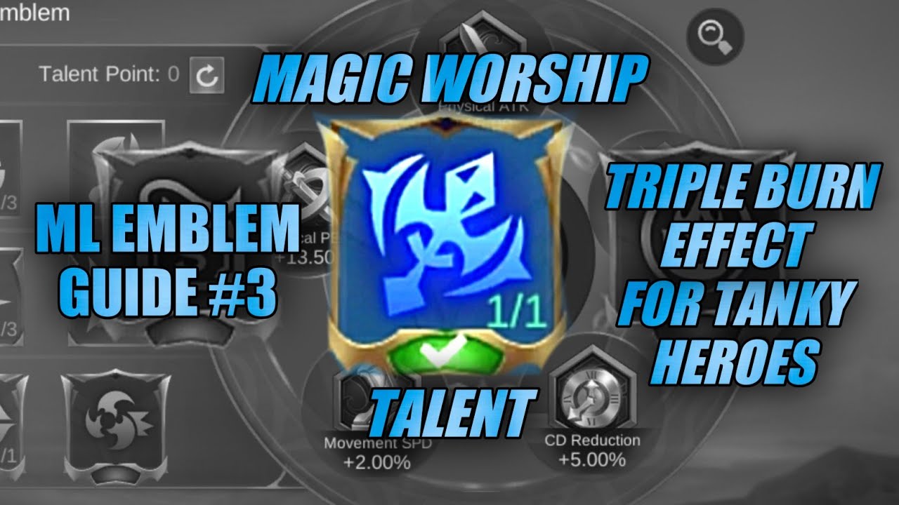 I created 1 Emblem Build for each role, here's the Mage Build