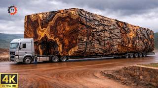 Massive 1000-Year-Old Logs Cut Into Stunning One-of-a-Kind Luxury Tables