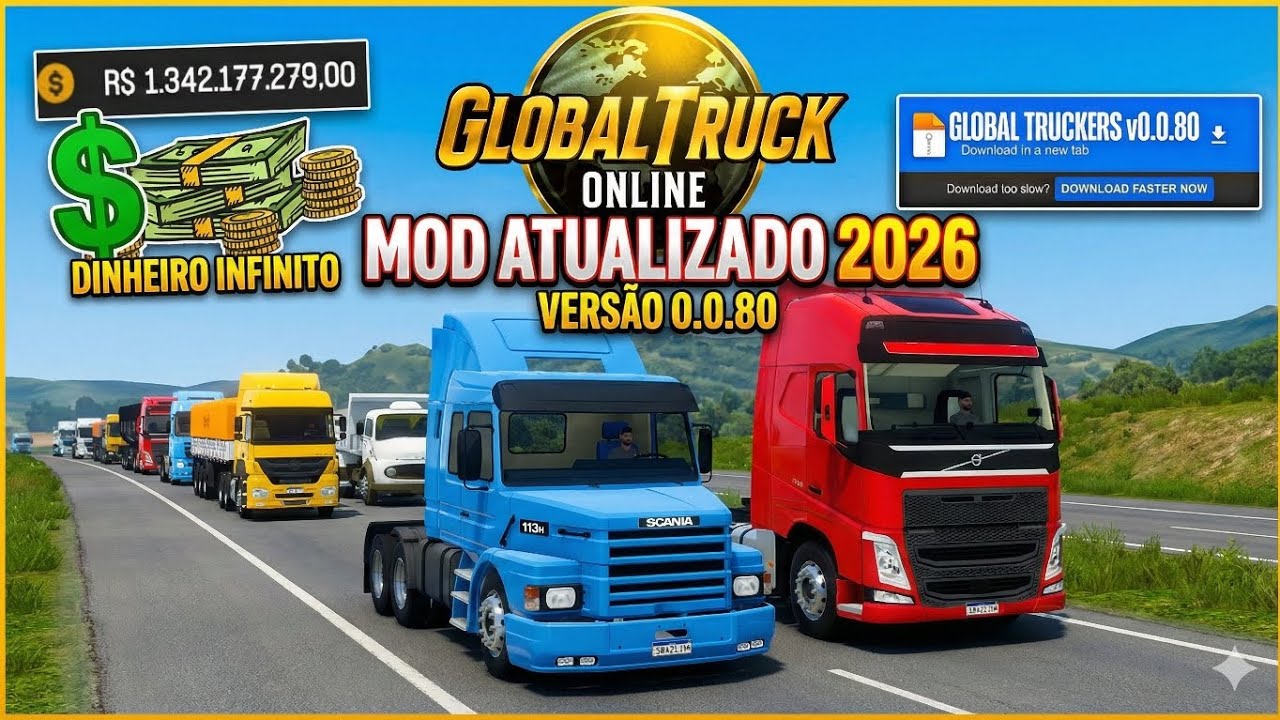 Global Truck Online MOD 0.0.80 🔥 Dinheiro Infinito + Tudo Desbloqueado (Atualizado 2026)