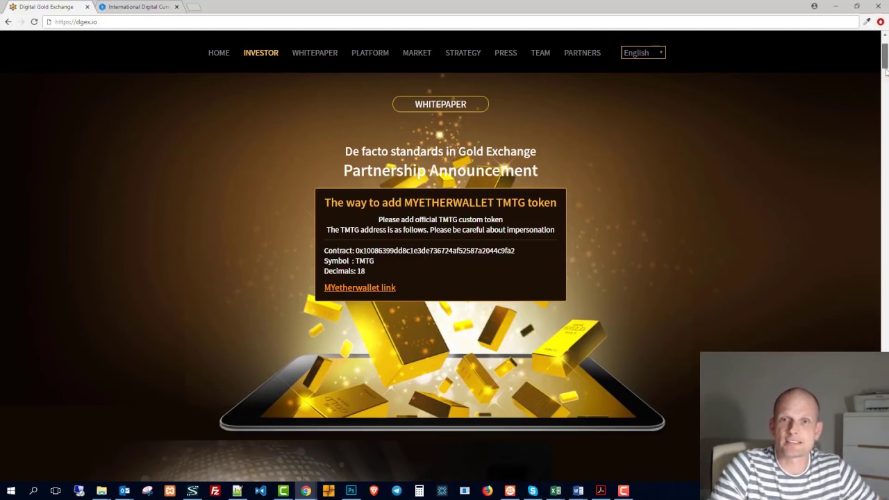 Digital Gold Exchange DGE TMTG Crypto Project updates after ICO - YouTube