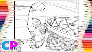 Steph Curry Best Dunk/Steph Curry Coloring Pages/Copic Markers/@coloringpagestv/Syn Cole - Gizmo