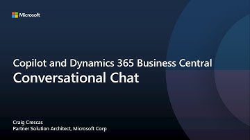 Copilot in Business Central - Conversational  Chat
