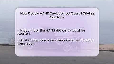 How Does A HANS Device Affect Overall Driving Comfort? - Car Performance Pros