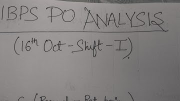 IBPS PO self given analysis |16 oct shift 1😮😥#ibps #ibpspo #ibpsclerk