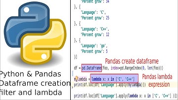 Python Pandas 7 examples of filters and lambda apply