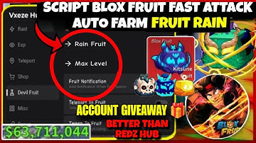 Top Script Blox Fruit Mobile Better than REDZ HUB 😲 FRUIT RAIN, AUTO FARM, FAST ATTACK, RAID | Delta