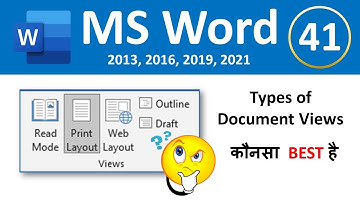 Types of Document Views in MS Word | Print Layout, Web, Outline Which is Best - 41/50