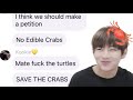 Bts texts  the one with the crabs